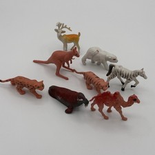 Set Of 8 Vintage Animal Figures Safari