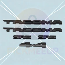 Emblem Overlay For 2024-2025 Tacoma SR5 4x4 Matte Black Letters Door Side Badges