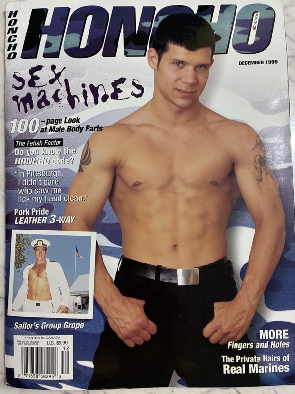 Vintage Honcho Magazine, December 1999, Donnie Russo, Mark Pierce.  Gay interest