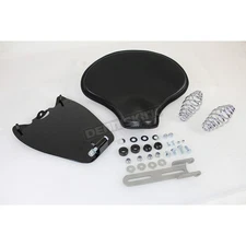 V-Twin Manufacturing Black Corbin Gentry Leather Solo Seat Kit - 47-0195