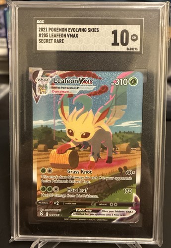 Leafeon VMAX graded SGC 10 for sale on eBay