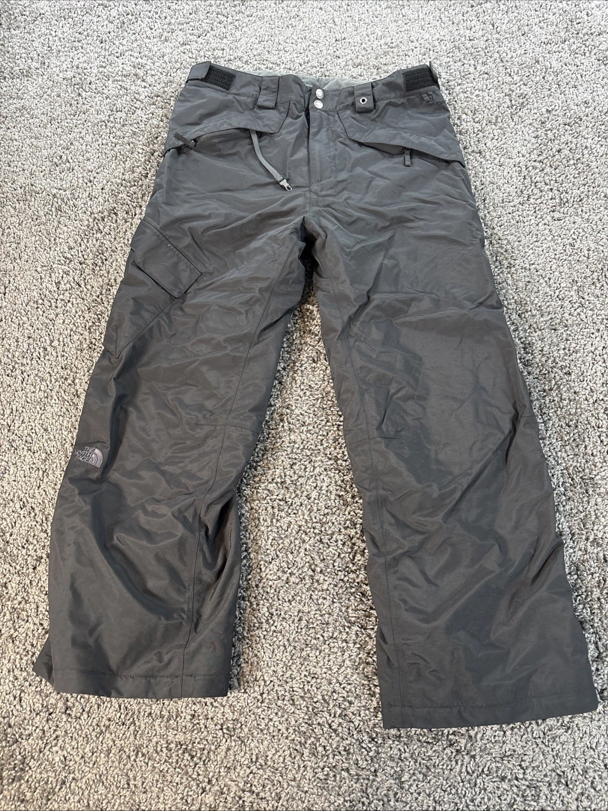 North Face HyVent Pants Mens L Black Waterproof Outdoor Cargo Ski Snow Hiking