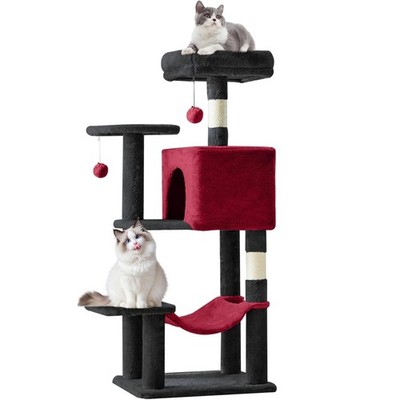 44'' Cat Tree Tower for Indoor Cats, Multi-Level Durable Climbing Tower,Pet House