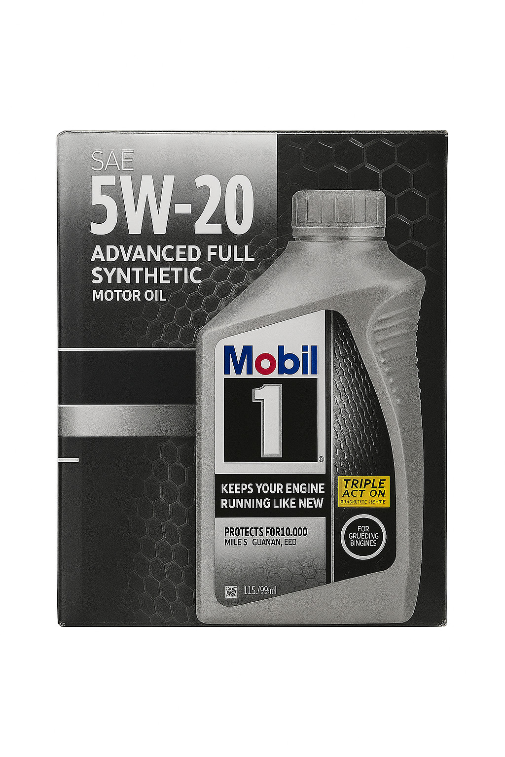 Mobil 5W-20 Advanced Full Synthetic Motor Oil, Case of 6 - 1 Quart Bottles