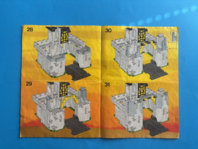 Lego CASTLE 6074 Black Falcon's Fortress Instruction Manual ONLY Black Knights