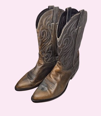 Code West Women's 10 Leather Western Cowboy Boots Brown