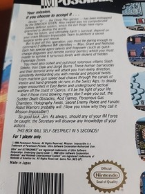 Mission Impossible Nintendo NES Video Game 1990 IOB W/Manual Tested Works