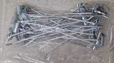 (24) CHROME 8" LONG GRIDWALL HOOKS, SEALED