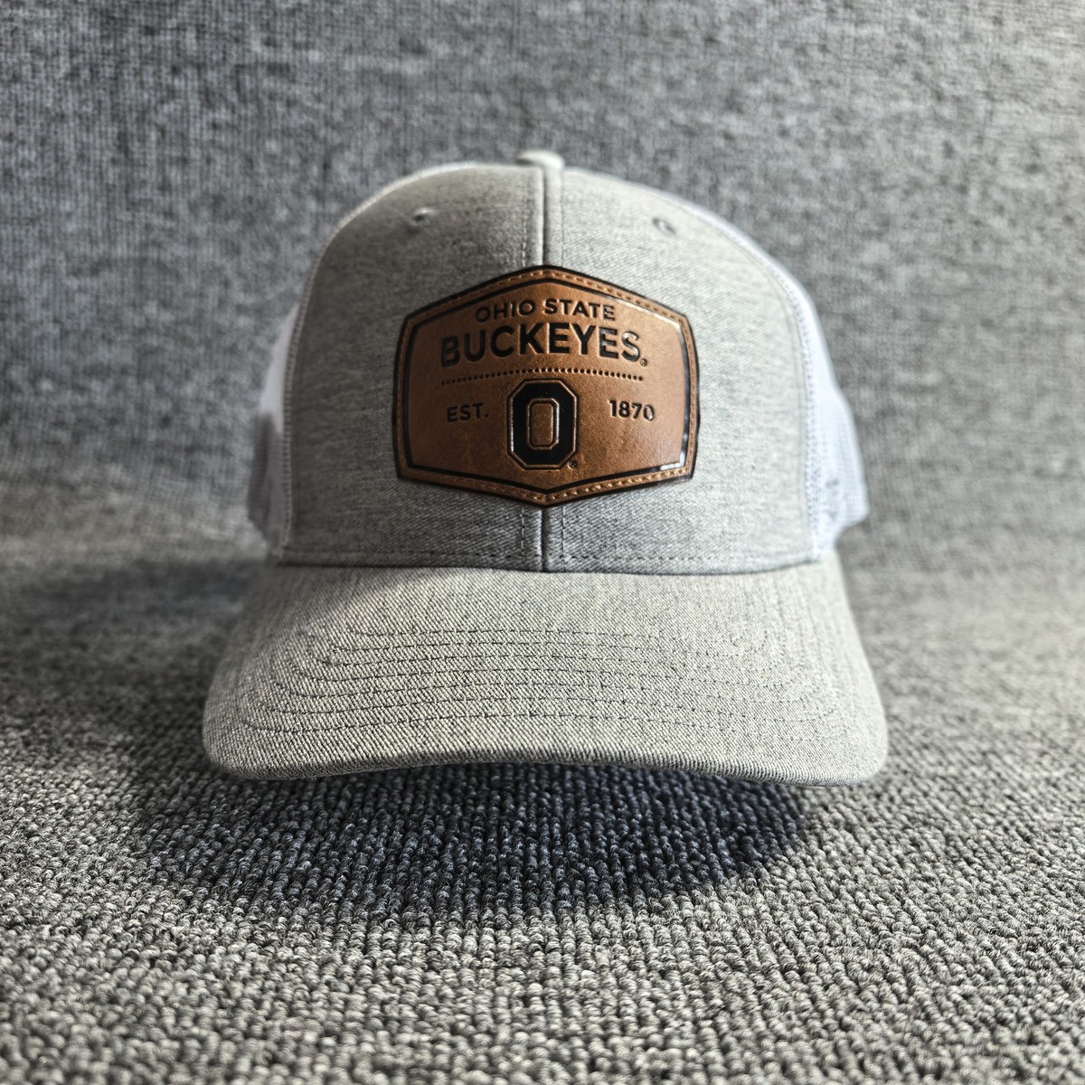 47 Brand Ohio State Buckeyes NCAA Trucker Hat Gray Snapback Patch Cap