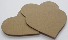 4 2.5" PRETTY HEARTS - Bare Chipboard Die Cuts - Embellishment