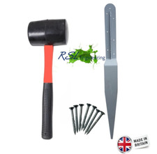 RSL Easy Fence Post Repair Spike -  Knock in Spike For 4" Post inc Mallet+Screws