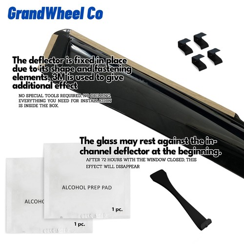 Rain Guards Vent Visors Shade for 2017-2025 Nissan Titan Crew Cab - Foto 5 di 9