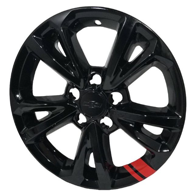 (4) 2016 CHEVY EQUINOX REDLINE TYPE 17" GLOSS BLACK WHEEL LINERS SKINS