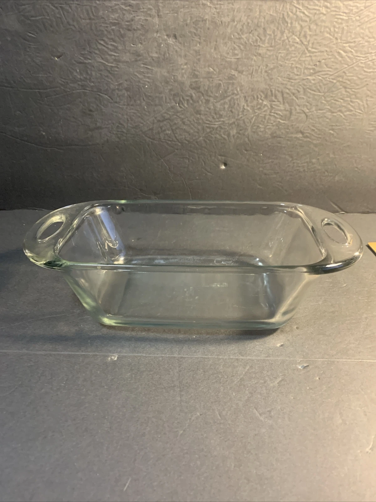 Vintage Anchor Hocking Clear Glass Loaf Casserole Pan USA 1.5 Qt. 5.5" X 9"