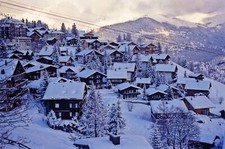 Landscape urban snow switzerland alps swiss winter Custom Gaming Mat Desk