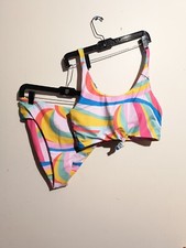 Zaful Gorgeous Multicolored High Waist bikini swimsuit LARGE