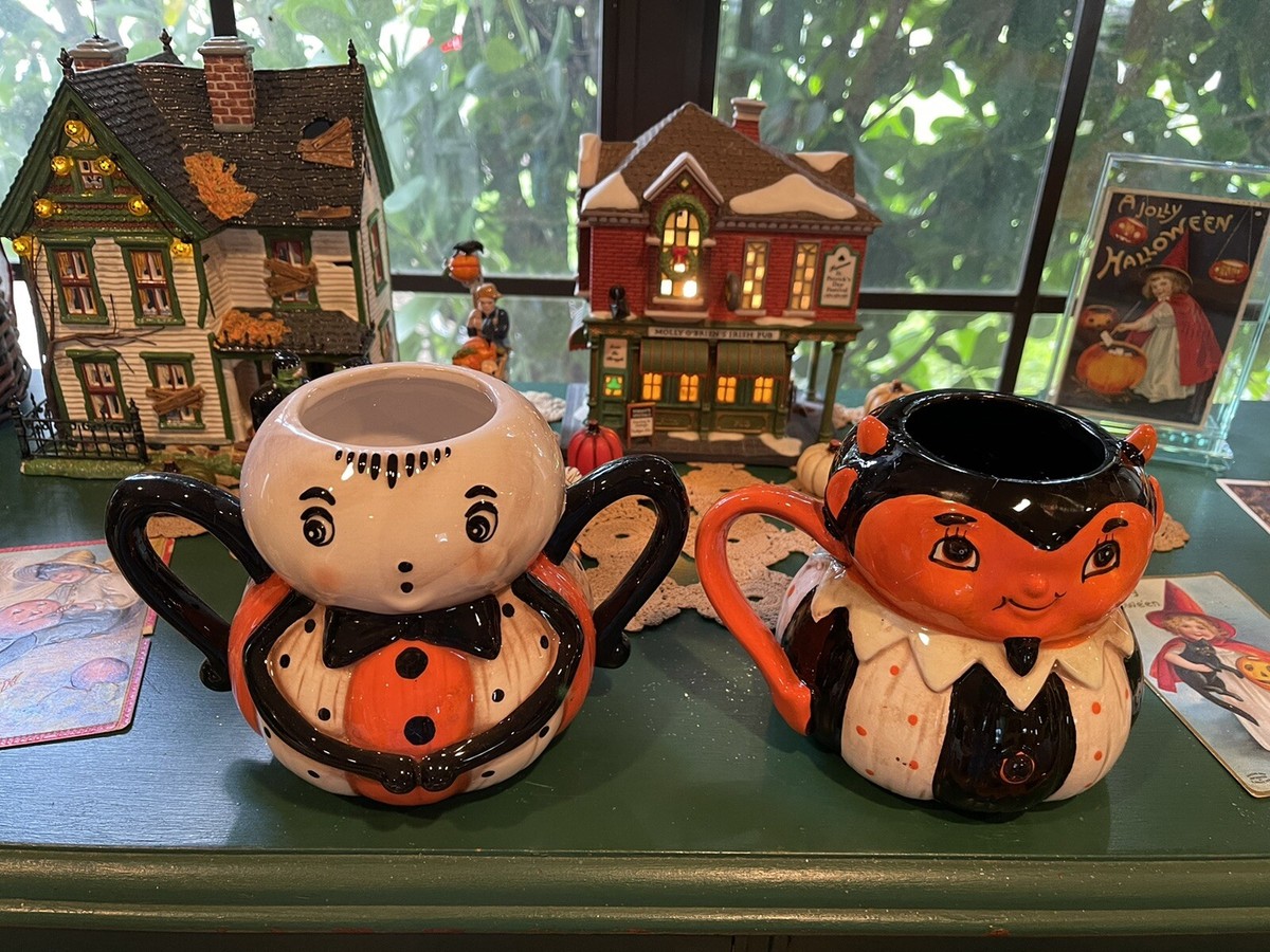 かぼちゃ　パブミラー Johanna Parker Pumpkin Peeps Halloween Mugs Devil, Spider NIB | eBay