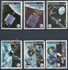 Satellite Communications: 6 Values - Nicaragua 1981 - F H - SG 2311/6