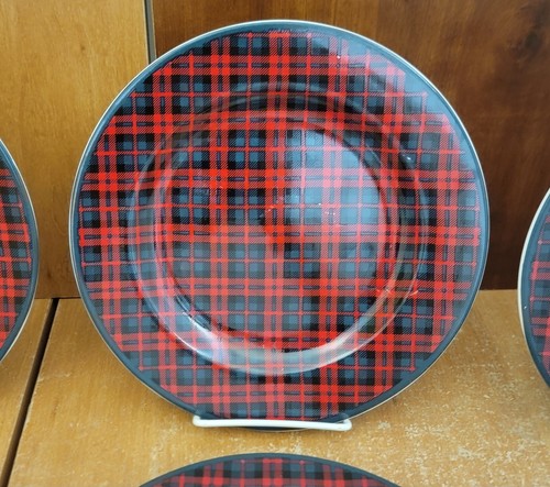 Furio TARTAN PLAID / Target HOLIDAY PLAID Salad plate set of 8, 8 1/4" Very good - Picture 6 of 17