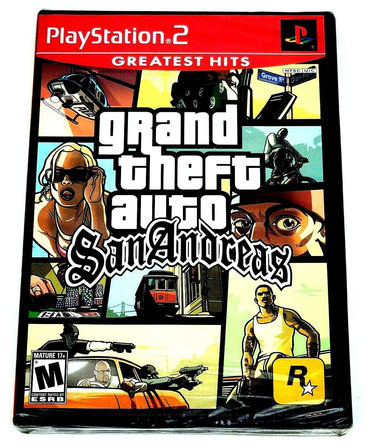 PS2 Grand Theft Auto : San Andreas Case Art With 3D Cover 