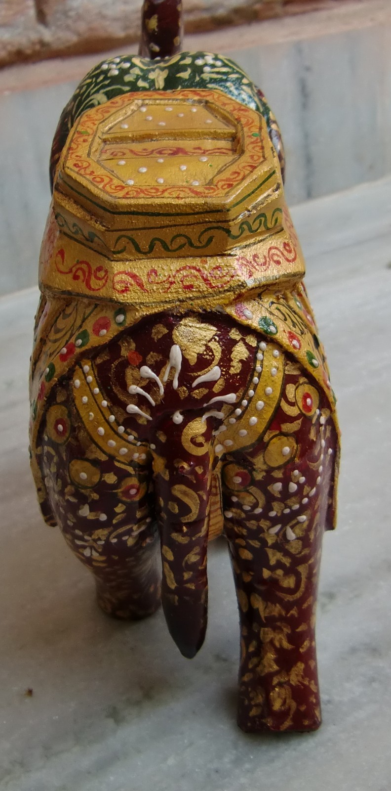 AONA Artigianato in legno intagliato a mano con elefante, cammello, scultura unica fatta a mano indiana