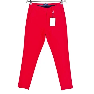 Gant Pantalon Chino Satin Tech Prep Rouge Rosé Taille EU 36 UK 8 US 6 - Photo 1/4