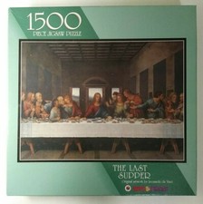 READ The Last Supper by Leonardo Da Vinci 1500 Piece Jigsaw Puzzle Bits Pieces