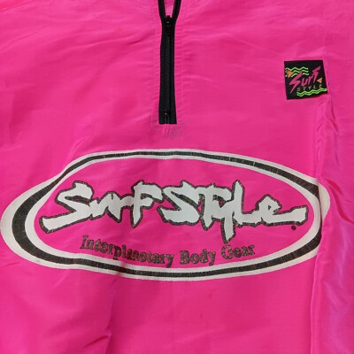 ウェア inter 90's 1990s Surf Style interplanetary body gear half zip hoodie