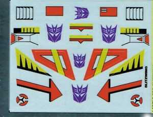 G1 Decepticans GREASEPIT repro Labels//stickers Transformers génération 1