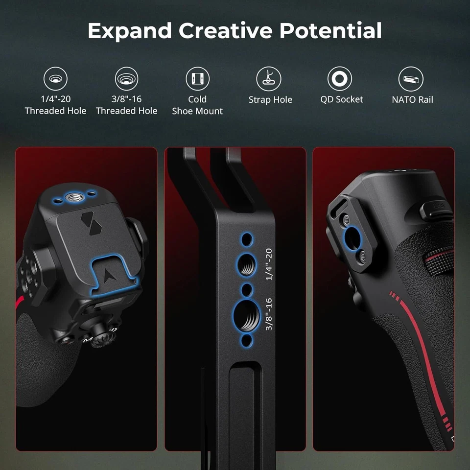 SmallRig Handle with Follow Focus for DJI RS 2 / RS 3 Pro / RS 4 /RS 4 Pro - Image 4 of 4