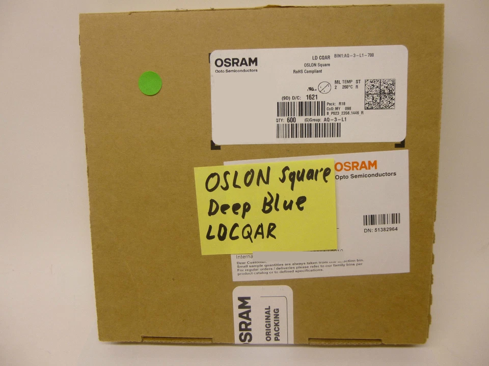 5 pieces OSRAM OSLON® Square POWER LED Color Deep Blue 453nm 2W LD CQAR - Image 2 of 4