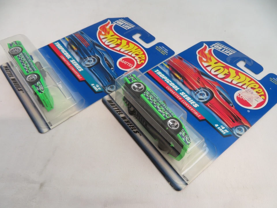 Hot Wheels Tropicool Series Corvette 1998 convertible #696 lote de 2 Foto 2 de 4