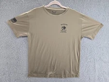 US Army Shirt Mens XL Flammis Vincimus Red Dragons Beige Second to None