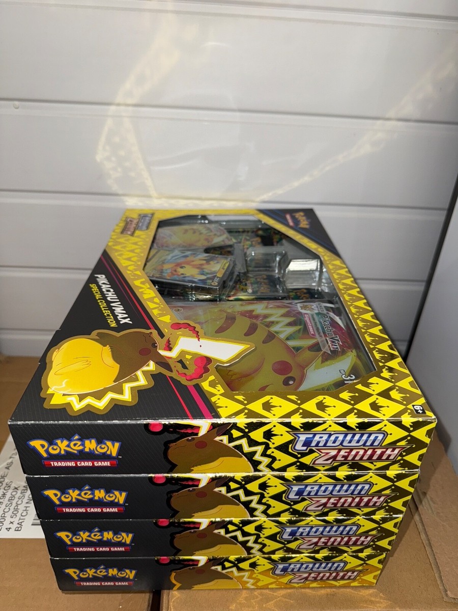 Crown Zenith Pokemon TCG Pikachu VMAX Premium Collection And Pin