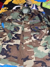 VTG US Air Force 1999 Woodland Camo BDU Chiefs Own 11th Logistics Squadron Shirt