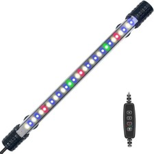 LED Aquarium Light 11.5'' Timmer Dimmer 3 Modes 4 Color LED 3 Levels timed Loop