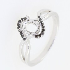 Sterling Silver Semi Mount Ring Setting Oval OV 7x5mm