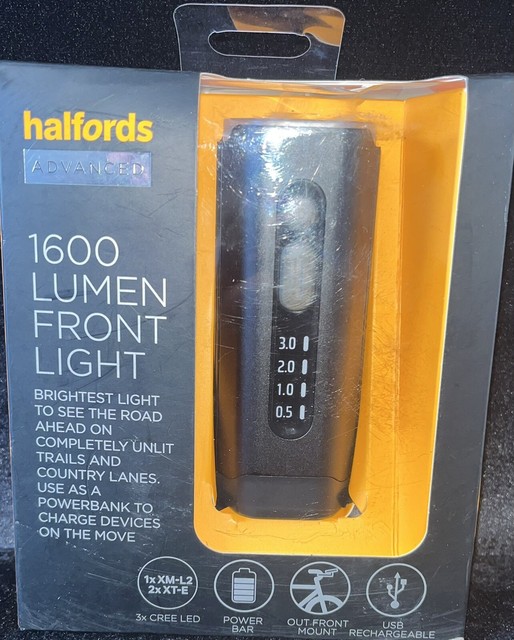 Halfords Advanced 1600 Lumen Front Bike 