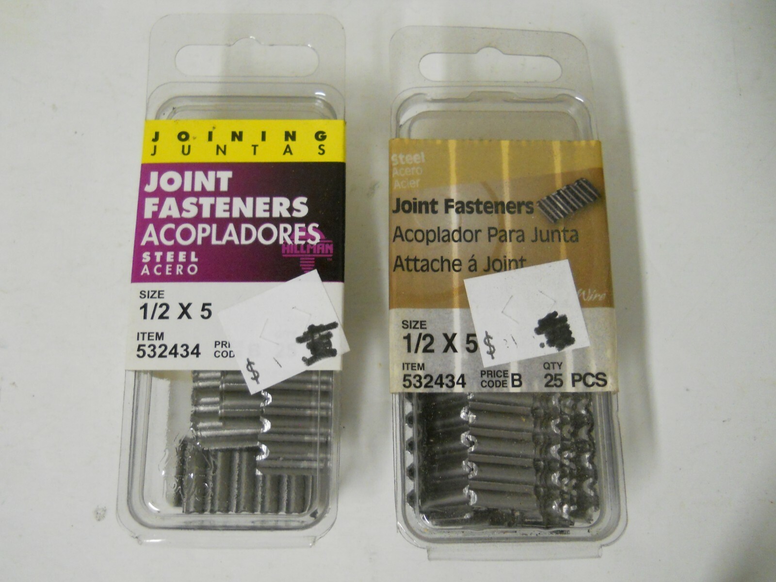 Wood Joint Fasteners 50 Ct Corrugated Steel 1/2 x 5 Woodworking NIP eBay