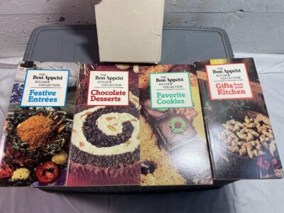 1983 Cookbook Set The Bon Appetit Kitchen Collection Recipes Vintage 4 Mini Book