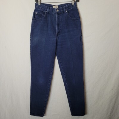 Vintage 80s Sasson oo-la-la Blue Jeans French Cut Size 11/12 Tapered Leg