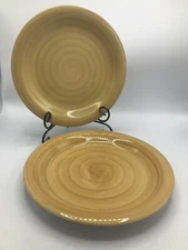 Dinner Plate Swirl Golden Yellow by PHILIPPE RICHARD Set of 2 Width 10 1/2 in