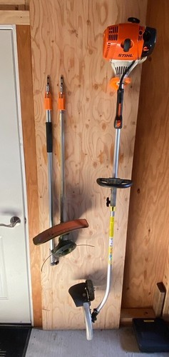 3 KOMBI LAGERHAKEN AUFHÄNGER FÜR STIHL EDGER TRIMMER GEBLÄSER SCHNEIDERWELLE ORANGE - Bild 6 von 9
