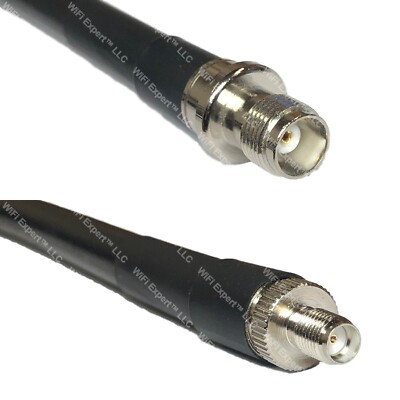 LMR400UF TNC FEMALE to SMA FEMALE Coaxial RF Cable USA-Ship Lot