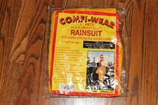 COMFI-WEAR 3-Pcs PVC Heavy Duty Rainsuit Waterproof With Polyester Size: 4XL