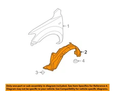 HYUNDAI OEM-Front Fender Liner Inner Splash Shield Guard Right 868200W000