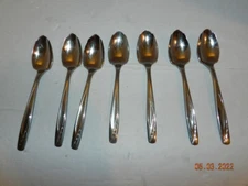 Grapefruit Spoon by Wm. Rogers Mfg. Co., Silverplate MCM Wheat pattern? lot of 7