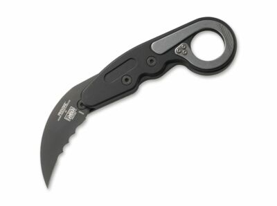 CRKT Provoke Serrated Taschenmesser D2 Metallgriff Schwarz Wellenschliff 4040V