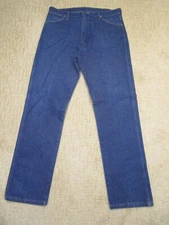 Wrangler Jeans Men 38x34 Blue Cowboy Cut Original Fit  Western Pants Dark Wash