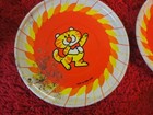7 lot vintage childrens Hong Kong metal toy doll dish set pot stove burner tiger — photo 2